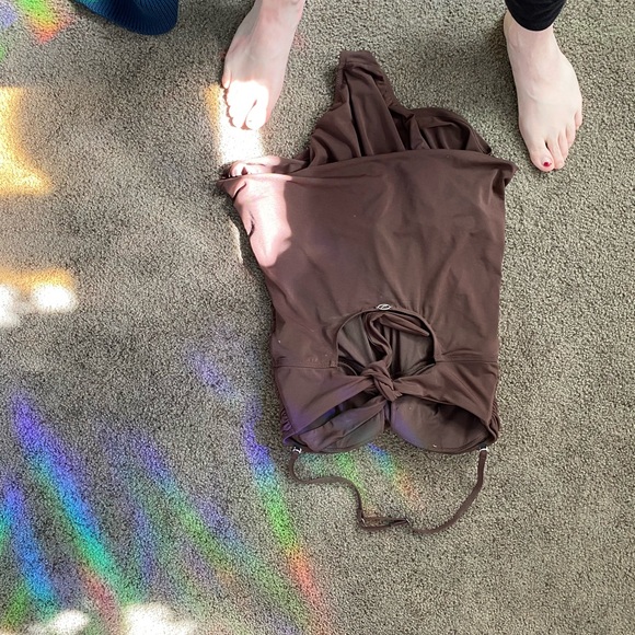 Vintage-style chocolate Jantzen swimsuit size 16 - Picture 3 of 4